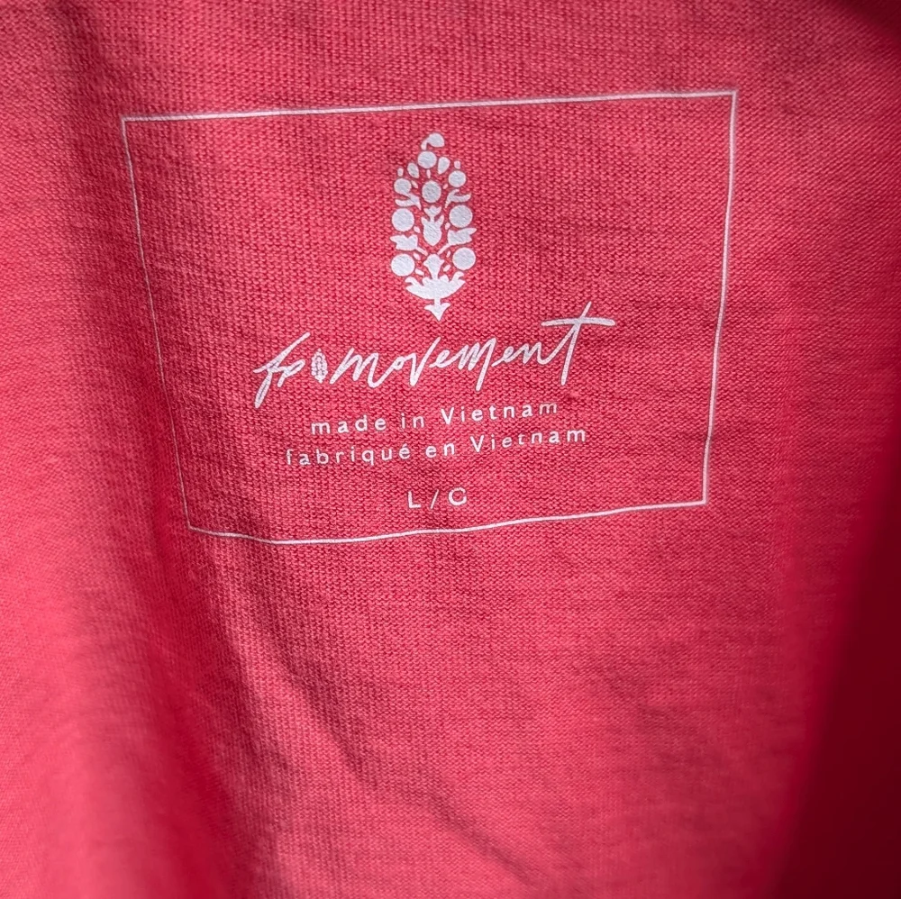 NWT FP Movement Inspire Logo Tee In Hibiscus | Size L - Picture 7 of 9